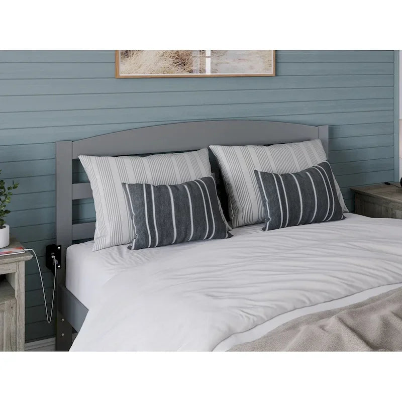 AFI Warren Platform Bed with Foot Drawer and Charging Station