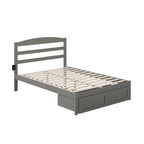 AFI Warren Platform Bed with Foot Drawer and Charging Station