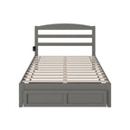 AFI Warren Platform Bed with Foot Drawer and Charging Station