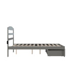 AFI Warren Platform Bed with Foot Drawer and Charging Station