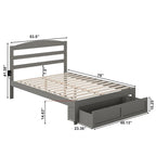 AFI Warren Platform Bed with Foot Drawer and Charging Station
