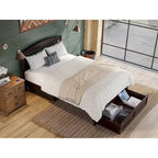 AFI Warren Platform Bed with Foot Drawer and Charging Station