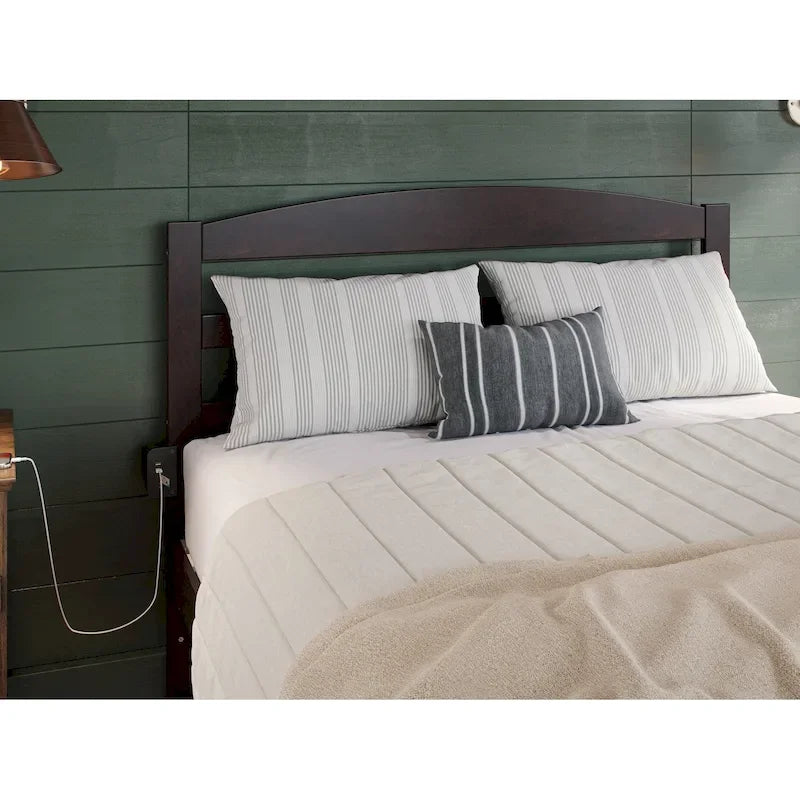 AFI Warren Platform Bed with Foot Drawer and Charging Station