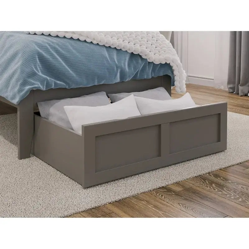 AFI Warren Platform Bed with Foot Drawer and Charging Station