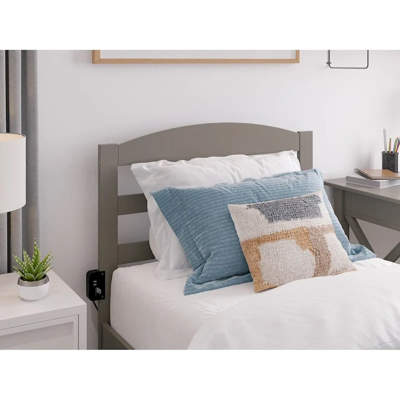 AFI Warren Platform Bed with Foot Drawer and Charging Station