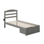 AFI Warren Platform Bed with Foot Drawer and Charging Station