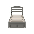 AFI Warren Platform Bed with Foot Drawer and Charging Station