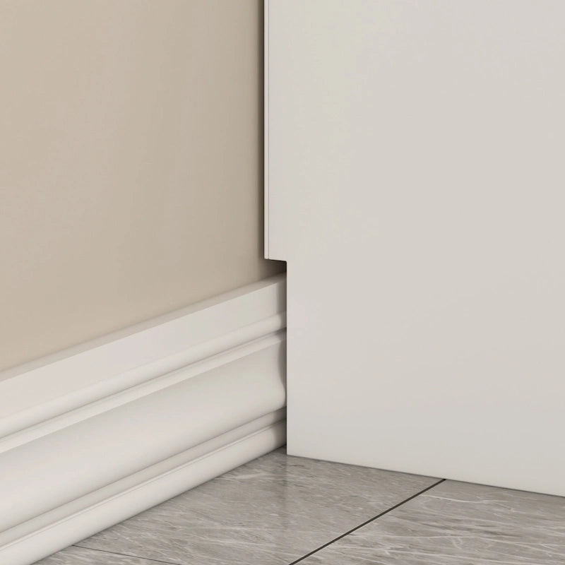 FUFU&GAGA Large Armoire Combo Wardrobes Closet Storage Cabinet White