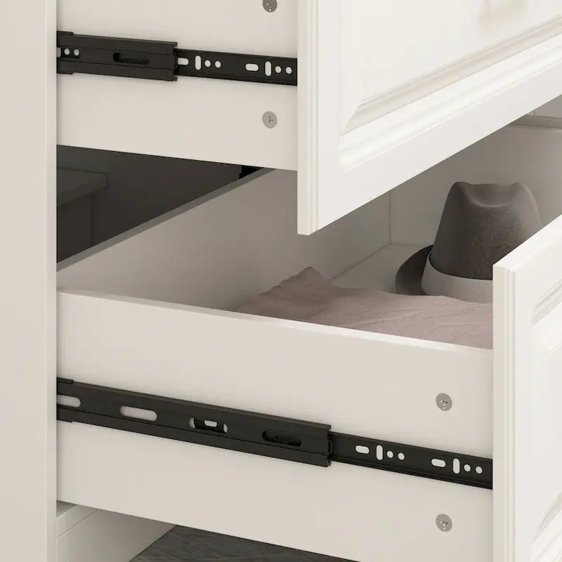 FUFU&GAGA Large Armoire Combo Wardrobes Closet Storage Cabinet White