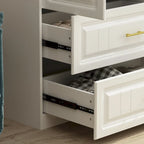 FUFU&GAGA Large Armoire Combo Wardrobes Closet Storage Cabinet White