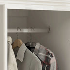 FUFU&GAGA Large Armoire Combo Wardrobes Closet Storage Cabinet White
