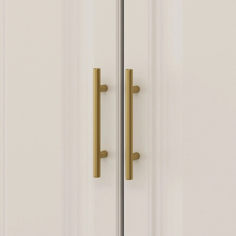 FUFU&GAGA Large Armoire Combo Wardrobes Closet Storage Cabinet White
