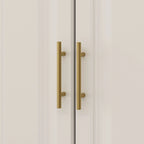 FUFU&GAGA Large Armoire Combo Wardrobes Closet Storage Cabinet White