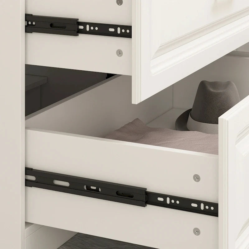 FUFU&GAGA Large Armoire Combo Wardrobes Closet Storage Cabinet White
