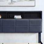 Rosdale Grey Upholstered Storage Bed w/ USBs by Furniture of America