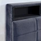 Rosdale Grey Upholstered Storage Bed w/ USBs by Furniture of America