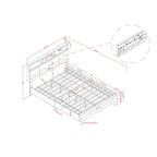 Rosdale Grey Upholstered Storage Bed w/ USBs by Furniture of America