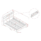 Rosdale Grey Upholstered Storage Bed w/ USBs by Furniture of America