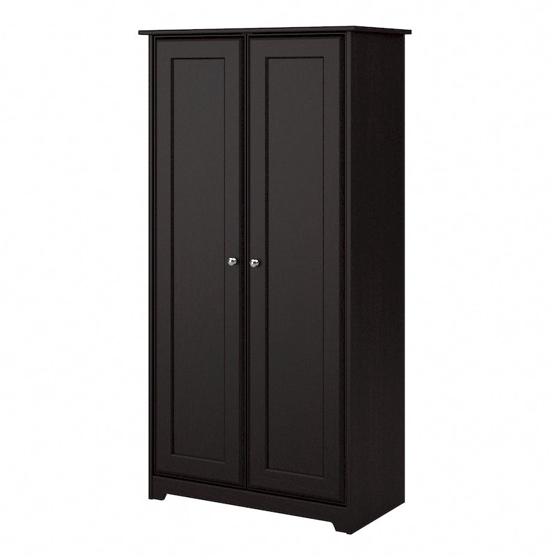 Cabot Espresso Oak Tall Storage Cabinet with Doors - 31.38L x 16.30W x 61.14H