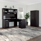 Cabot Espresso Oak Tall Storage Cabinet with Doors - 31.38L x 16.30W x 61.14H