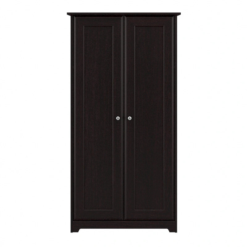 Cabot Espresso Oak Tall Storage Cabinet with Doors - 31.38L x 16.30W x 61.14H
