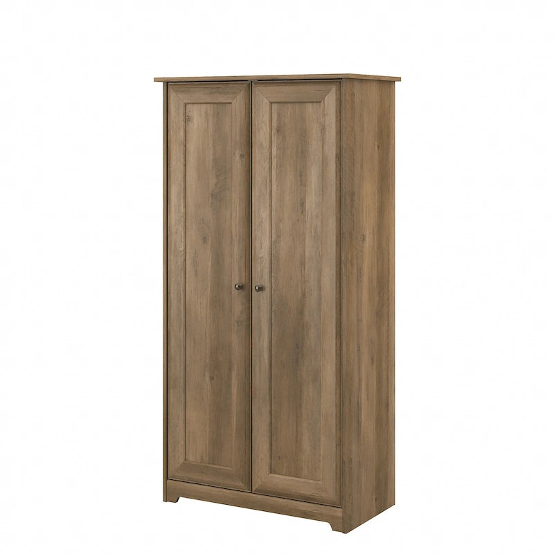 Cabot Espresso Oak Tall Storage Cabinet with Doors - 31.38L x 16.30W x 61.14H
