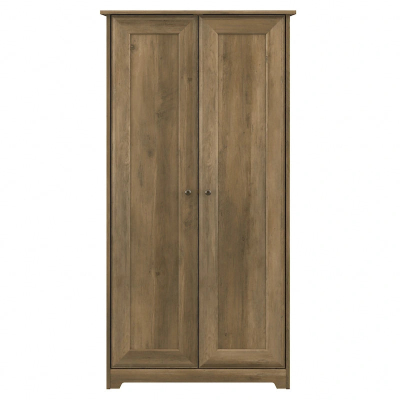 Cabot Espresso Oak Tall Storage Cabinet with Doors - 31.38L x 16.30W x 61.14H