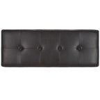 SAFAVIEH Harper Tufted Brown Bicast-Leather Large Storage Bench - 46.9 x 18.3 x 16.7 - 47Wx18Dx17H