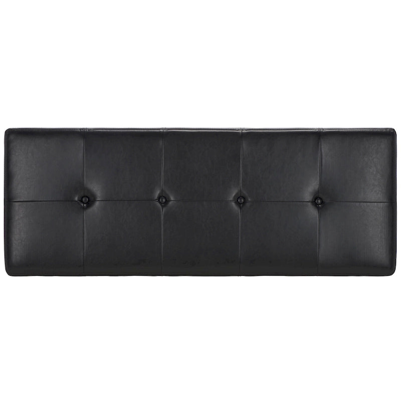 SAFAVIEH Harper Tufted Brown Bicast-Leather Large Storage Bench - 46.9 x 18.3 x 16.7 - 47Wx18Dx17H
