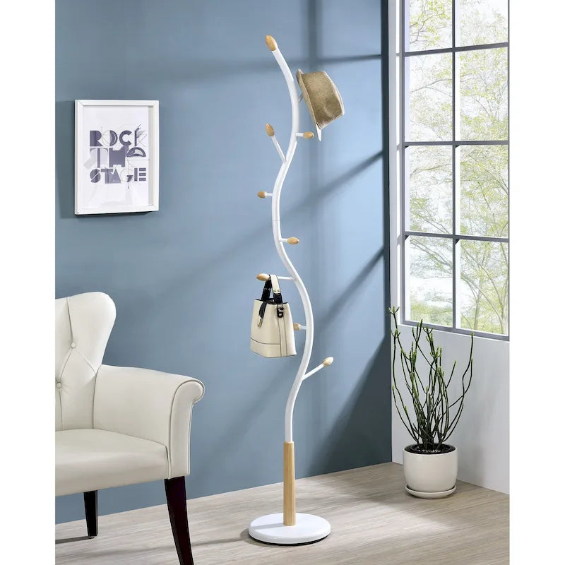Roundhill Furniture Arles Metal Standing Coat Rack