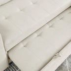 MH 78.5 Sleeper Sofa Bed Reversible Sectional Couch with Storage Chaise and Side storage bag for Small Space Living Room Furnit