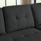 MH 78.5 Sleeper Sofa Bed Reversible Sectional Couch with Storage Chaise and Side storage bag for Small Space Living Room Furnit
