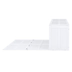 Queen Size Murphy Bed with Rotable Desk, Gray