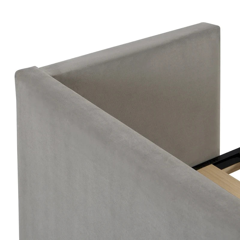 Twin Size Upholstered daybed with Pop Up Trundle, Beige