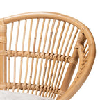 Adrina Modern Bohemian Natural Brown Rattan Dining Chair