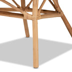 Adrina Modern Bohemian Natural Brown Rattan Dining Chair
