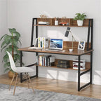 47 InchesComputer Desk with Hutch and Bookshelf, Home Office Desk