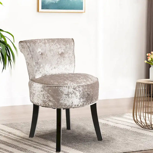 27.5 Tall Solid Wood Vanity Stool Chair - 27.5 H X 19 W X 11.8 D