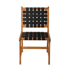 Sava Indoor-Outdoor Armless Dining Side Chair, Black