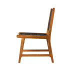 Sava Indoor-Outdoor Armless Dining Side Chair, Black