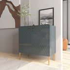 Hexagonal Pattern 2-door Storage Cabinet Buffet Cabinet Sideboard