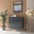 Hexagonal Pattern 2-door Storage Cabinet Buffet Cabinet Sideboard