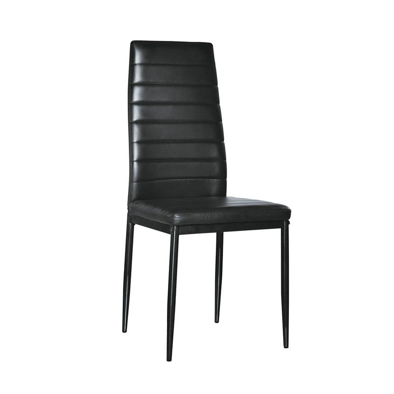 Stripping Texture High Backrest Dining Chairs Set of 4
