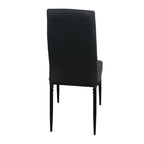 Stripping Texture High Backrest Dining Chairs Set of 4