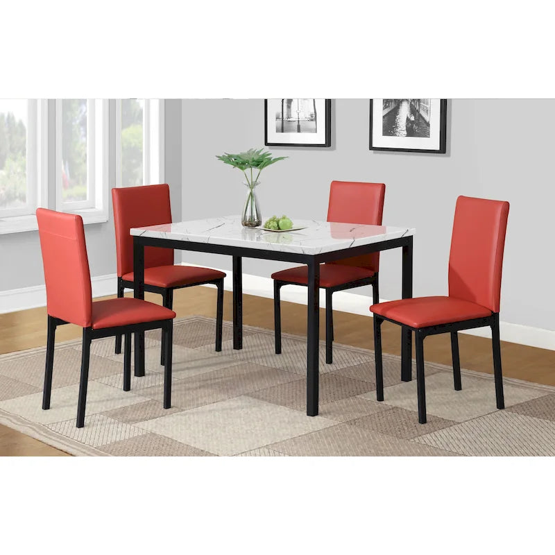Roundhill Furniture Citico Metal 5-PC Dinette Set