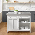 Crosley Silvia Stainless Steel Top Kitchen Island - 28d x 46w x 36.5h
