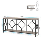 70.9 Inche Extral Long Console Sofa Accent Table for Entryway Living Room
