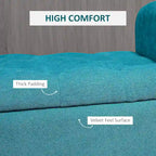 HOMCOM 50 Storage Ottoman Bench, Upholstered End of Bed Bench with Rolled Arms, Wood Legs, Button Tufted Storage Bench Gray