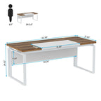 63 Modern Executive Computer Desk, 5FT Home Office Desk (Only Desk)