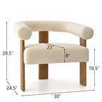 Boucle Upholstered Arm Chair